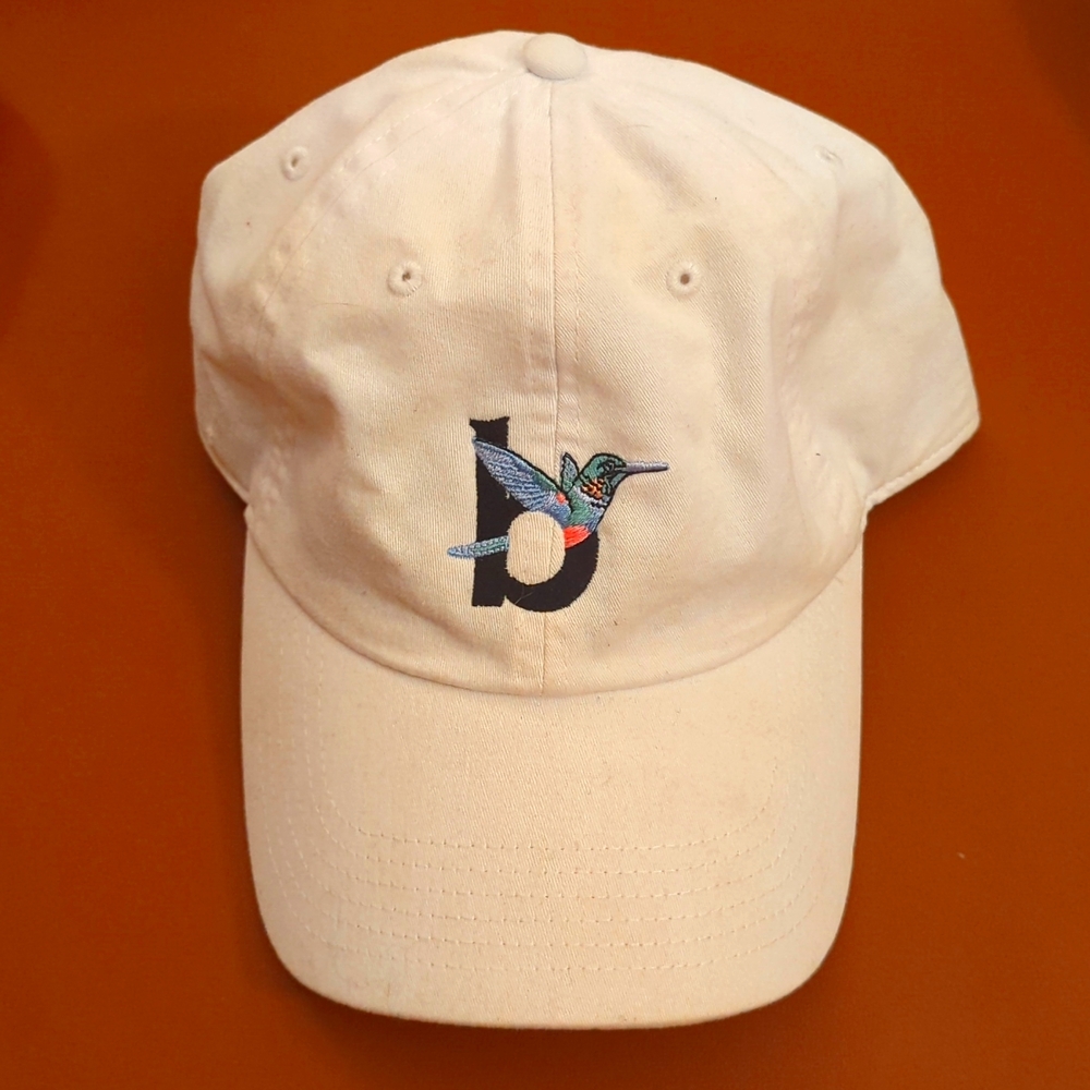 Binske Cannabis White Dad Hat Hummingbird Logo